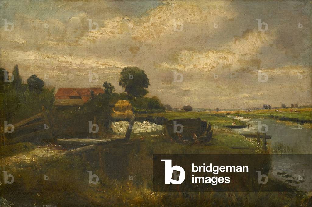 River view (oil on canvas)