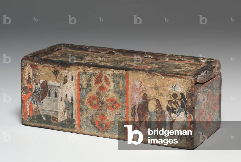 Reliquary Box with Scenes from the Life of John the Baptist, 1300s (tempera and gold on wood) 