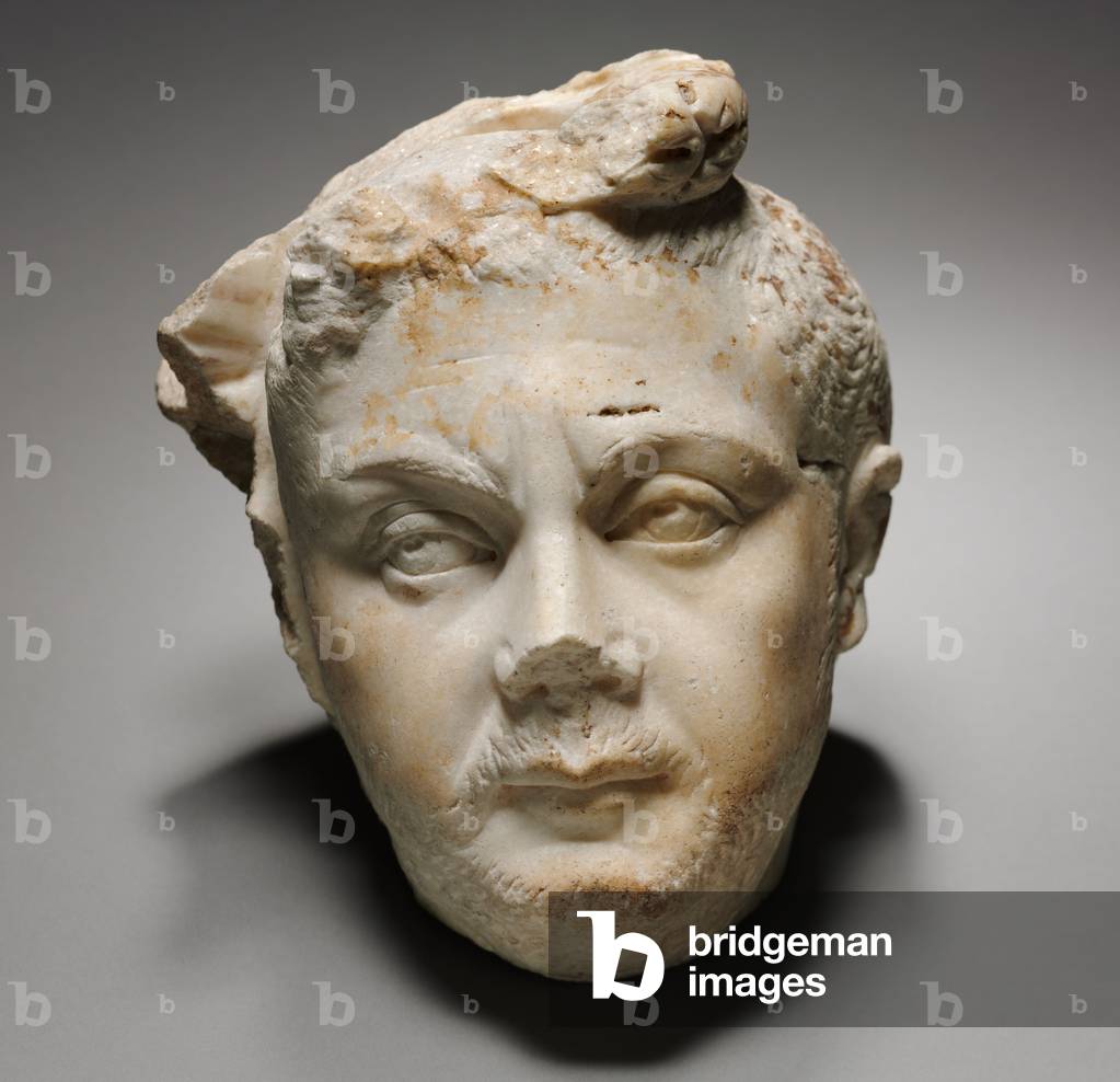 Head of Trajan, 100-200 (marble) 