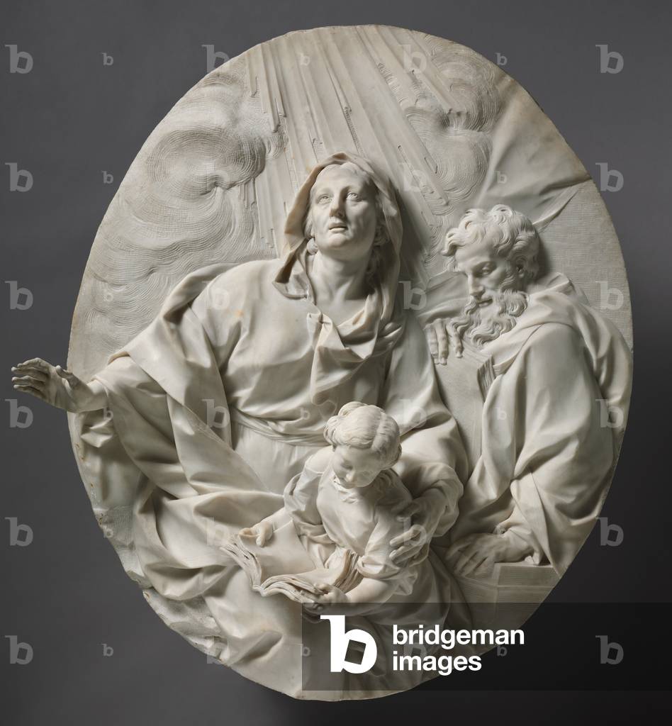 Education of the Virgin, c.1700 (marble)
