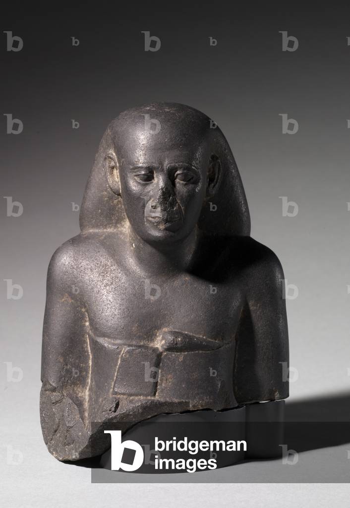 Bust of Ankh-Hor, Late Period, 525-404 BC (basalt)