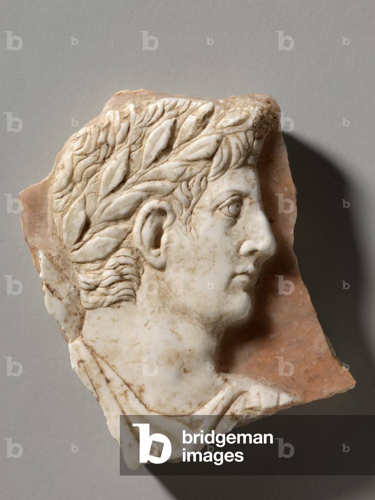Cameo with Portrait of the Emperor Augustus, 14-37 (travertine) 
