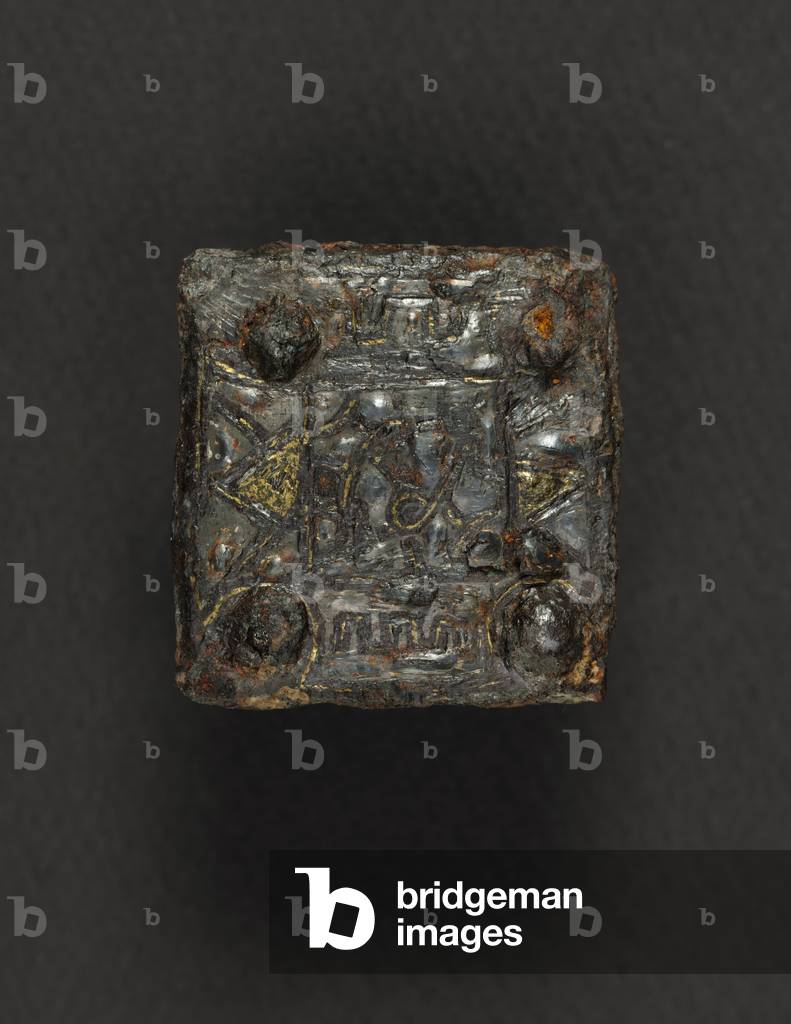 Belt Plate, 600s (iron with silver overlay) 