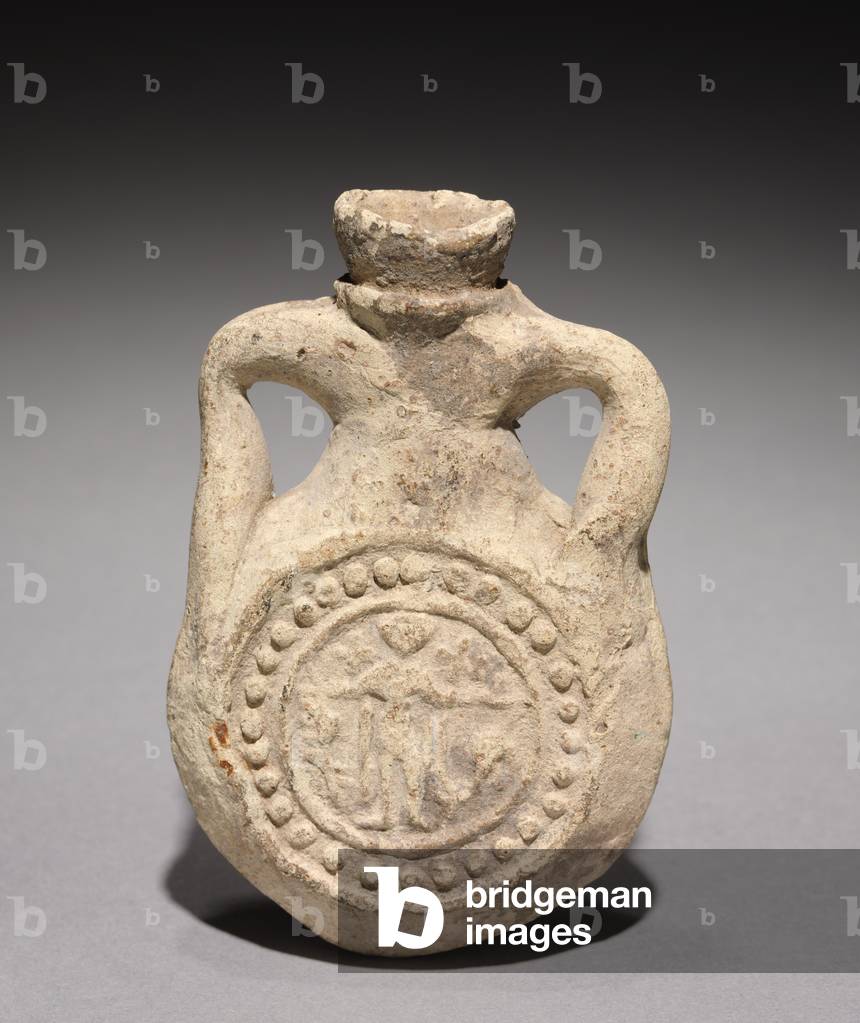 Pilgrim's Flask with Saint Menas, 500-700 (terracotta) 
