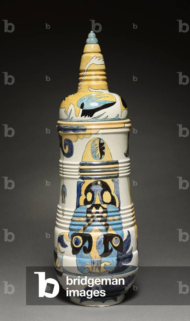 Covered Jar, designed by Theodorus A. C. Colenbrander (1841-1930), made by Rozenburg Factory, Netherlands, 1885 (earthenware) 