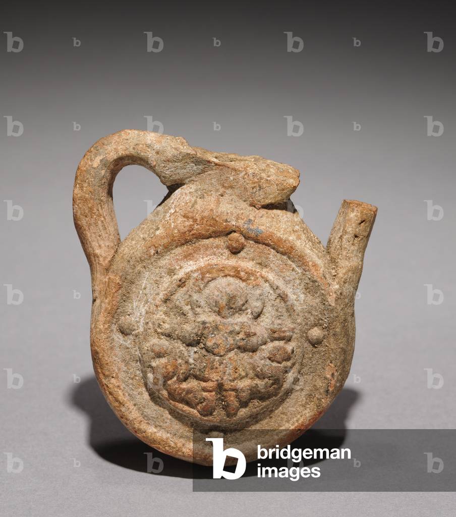 Pilgrim's Flask with Saint Menas, 500-700 (terracotta) 
