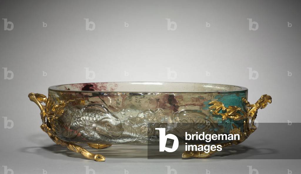 Centerpiece, probably made by Firm of Appert Frères, retailed by Firm of Escalier de Cristal, c.1880 (glass with gilt metal mounts) 