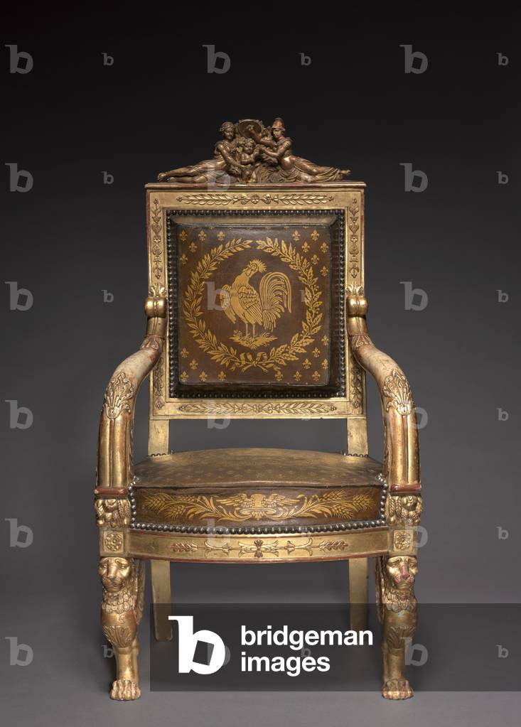 Child's Throne, 1822 (carved and gilded wood, leather upholstery) 