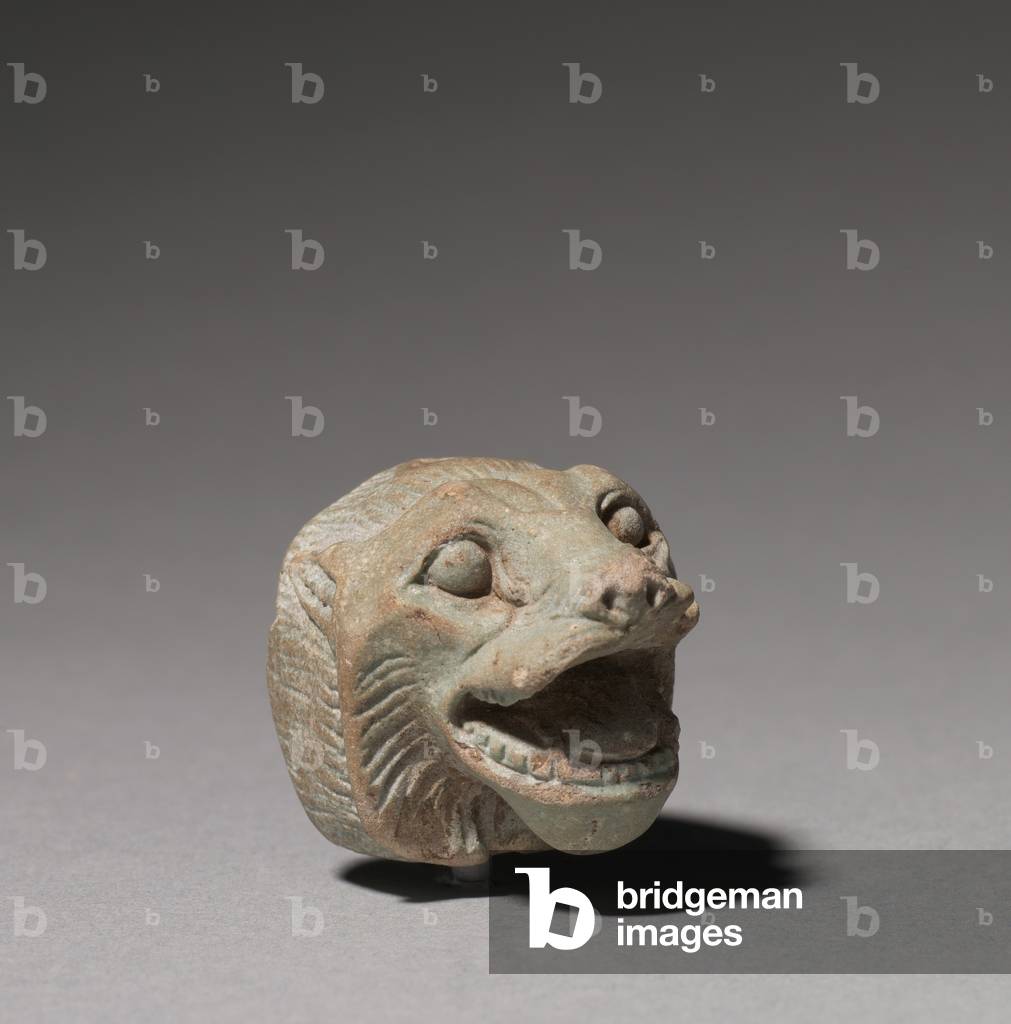 Lion Head, 664-332 BC (glassy faience)
