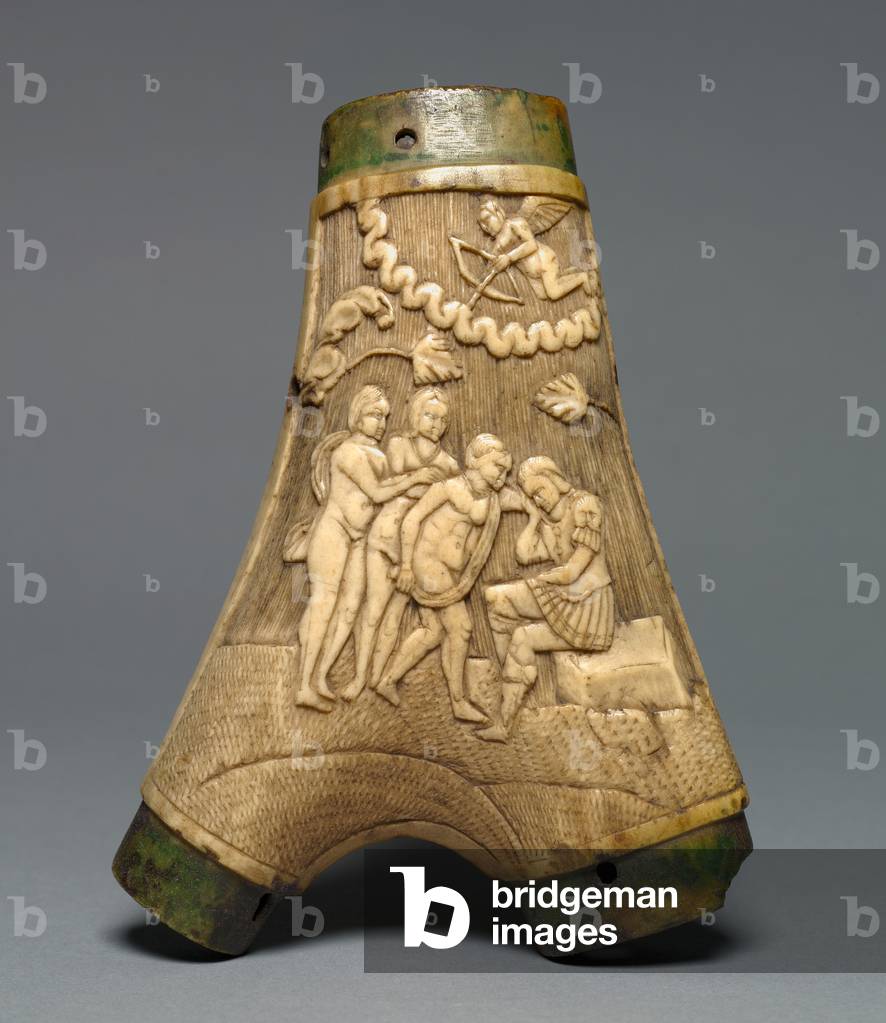 Powder flask, c.1550-80 (antler)