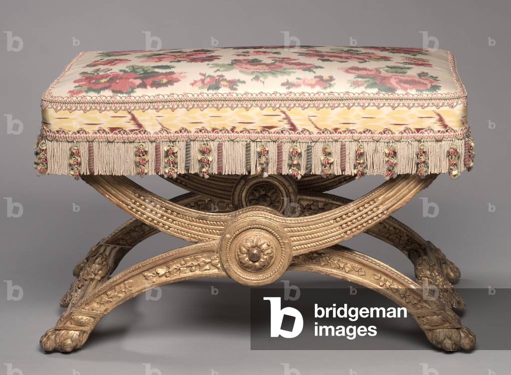 Stool, 1786-1787 (carved and gilded wood) 
