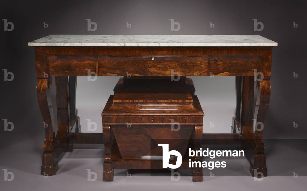 Sideboard and Cellarette, firm of Duncan Phyfe and Son (1768-1854), c.1840 (chiefly rosewood veneer with pine and poplar secondary woods) (see also 500294 & 500295)