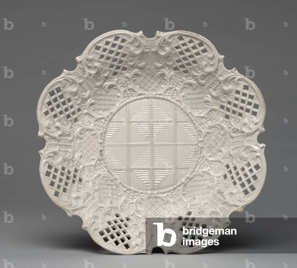 Plate, manufactured by a Staffordshire Factory, England, c.1760 (stoneware, salt-glaze) 
