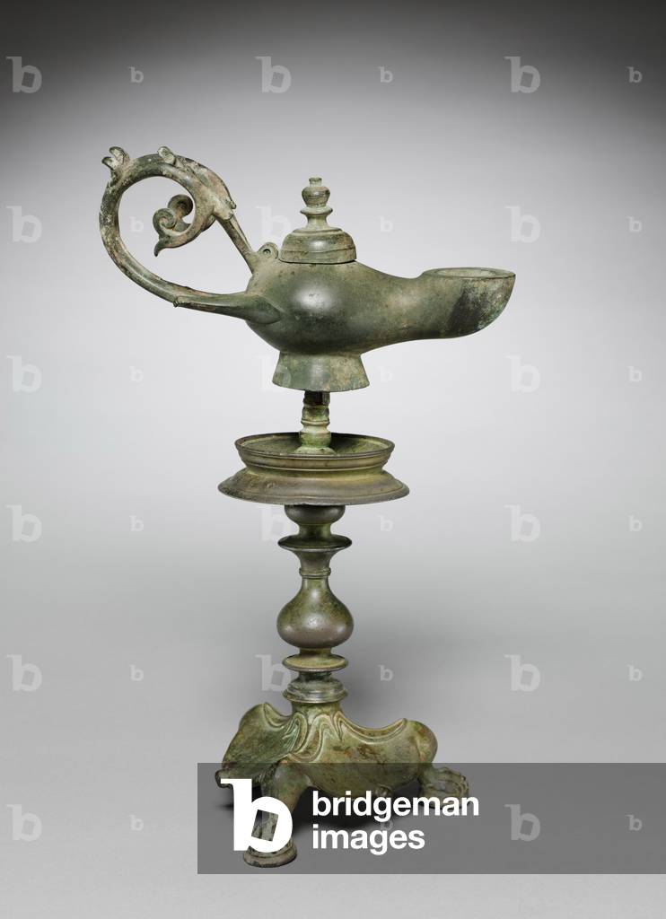 Lamp and Stand, 400s (bronze)
