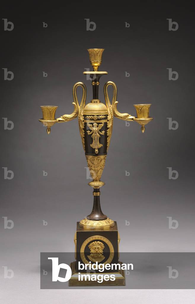 Candelabrum, c.1800 (gilt and patinated metal) 
