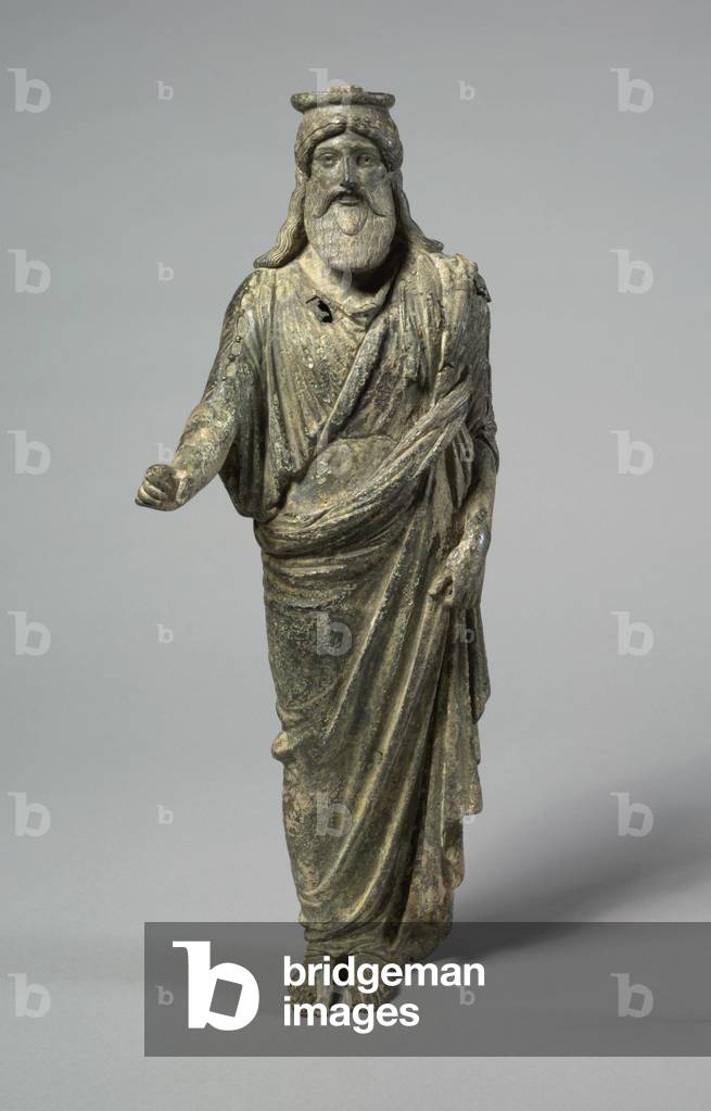 Statuette of Dionysos, 50 BC-50 (bronze and silver and traces of gilding, hollow cast) 
 