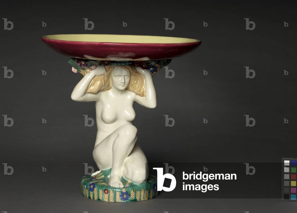 Pedestal Centerpiece, by Wiener Kunstkeramische Werkstätte Busch und Ludescher, c.1910-1915 (earthenware)
