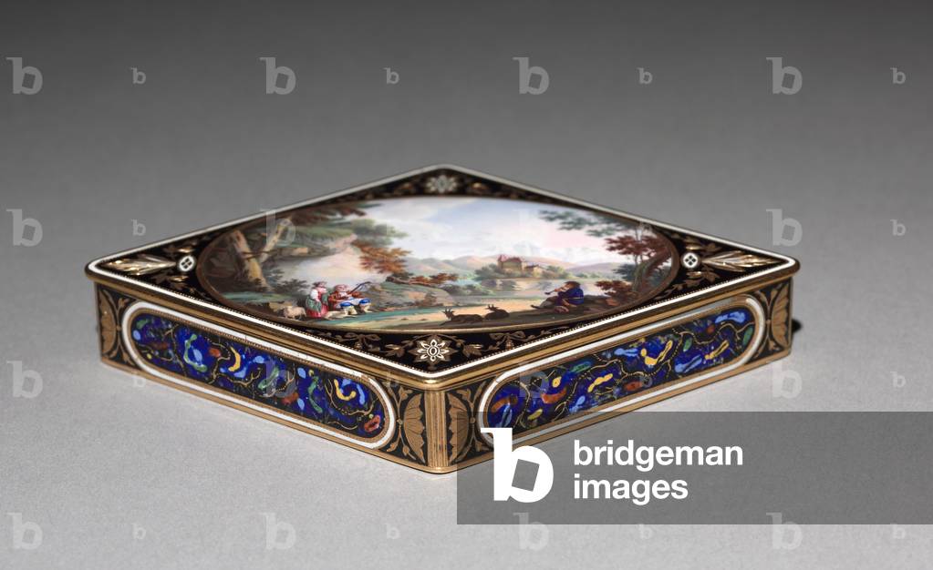 Box, early 1800s (gold & enamel)