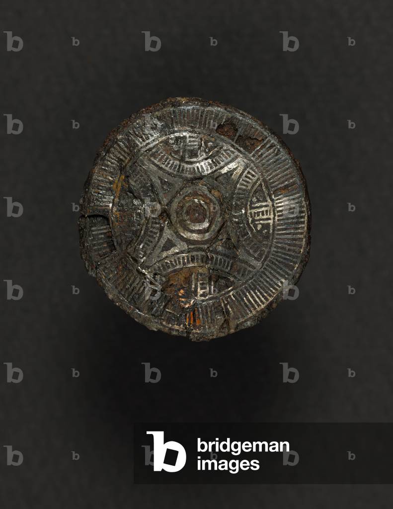 Disk Ornament, 600s (iron with silver overlay) 