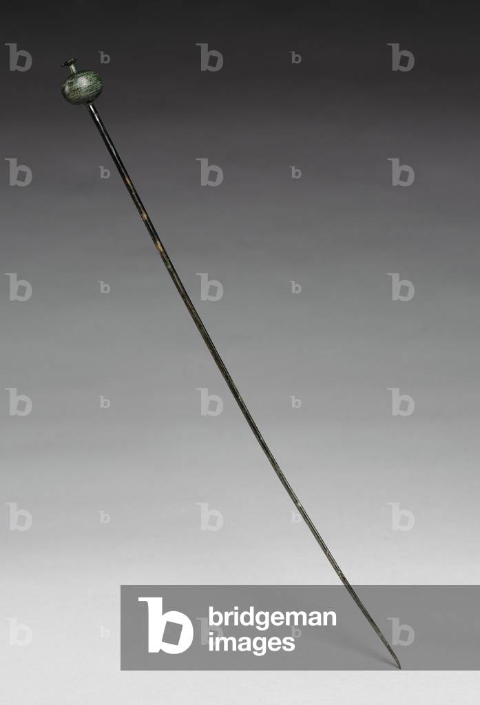 Garment Pin, c.1400 BC (cast and wrought bronze) 