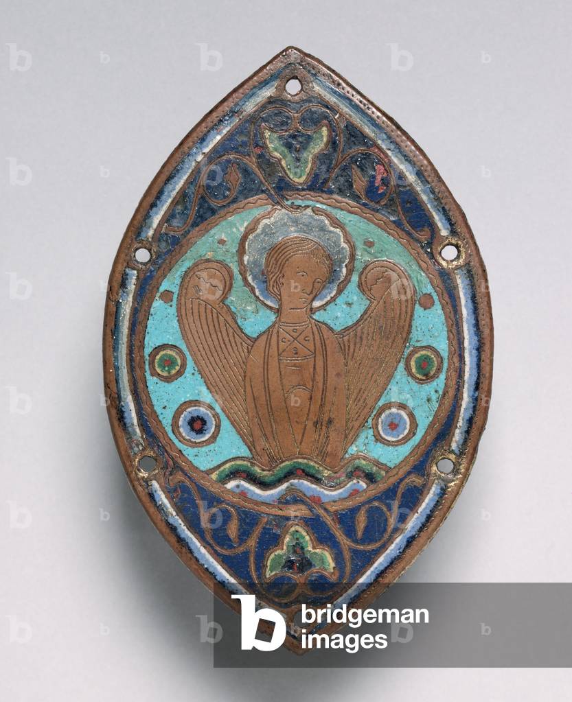 Enamel Plaque from the Altar Frontal of Saint Martin at Orense (Spain), 1174-1213 (probably before 1188) (engraved, stippled, gilded copper, champlevé enamel)
 
