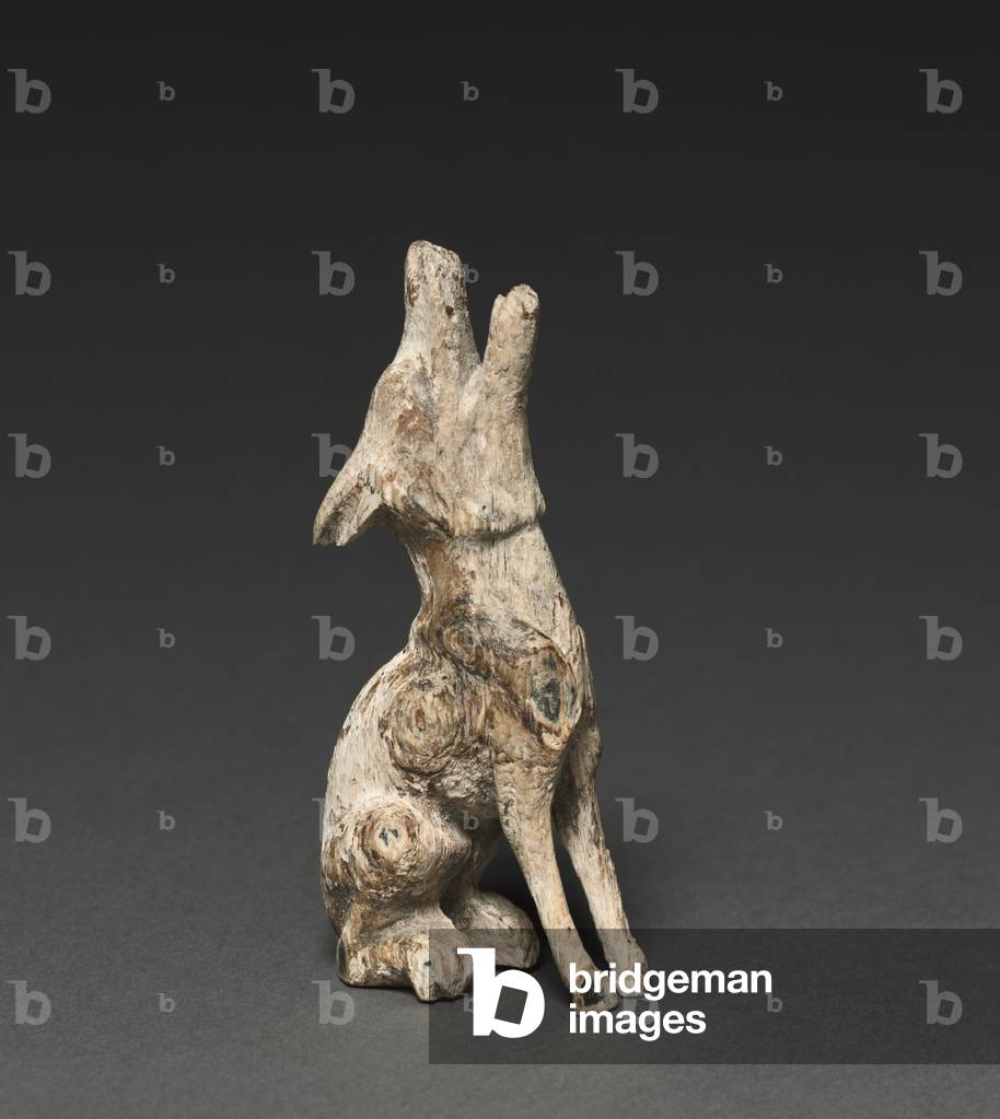 Howling Wolf, c.500-200 BC (wood with shell inlays) 

