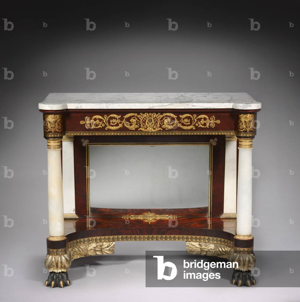 Pier Table, Joseph Meeks and Sons, c.1829-1835 (mahogany, marble) 
