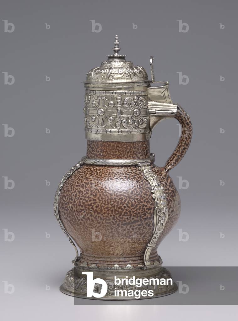 Tigerware Jug, 1594 (stoneware with gilt-silver mounts)
