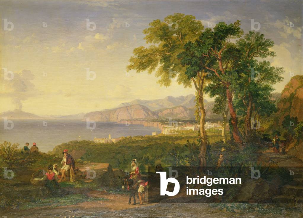 The Bay of Salerno, c.1820-30 (oil on canvas)