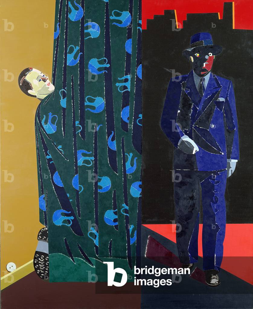 Blue Rider on the Canabiere, 1987 (oil on canvas)