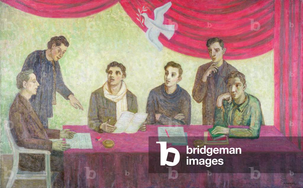 Youth Meeting, c.1952 (oil on canvas)