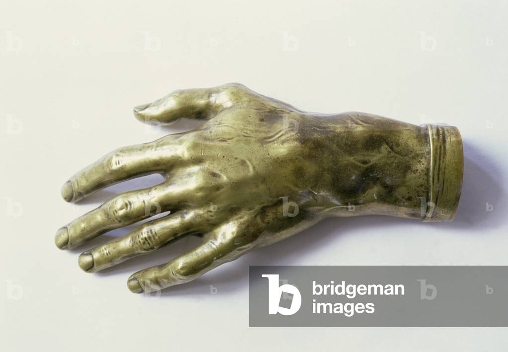 Cast of Frederic Chopin's (1810-49) left hand (bronze)