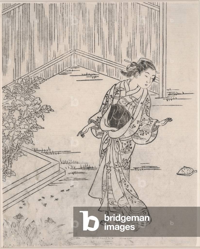 Geisha in Summer (woodblock print)