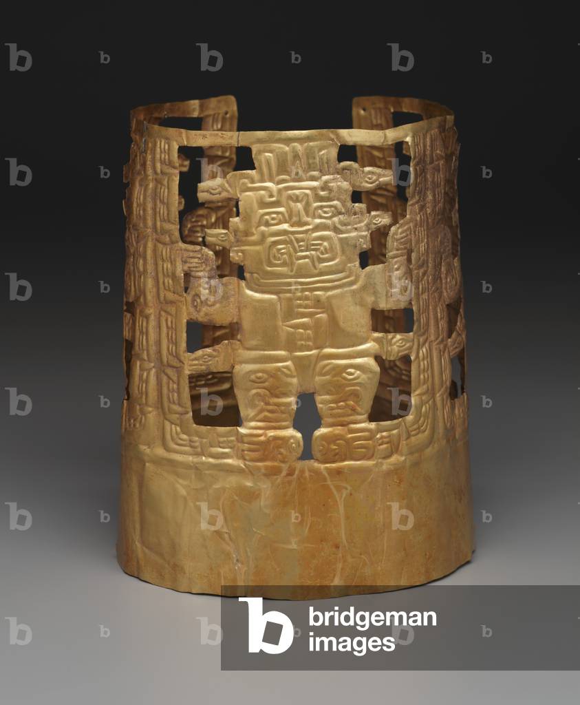 Crown with deity figures, c.1000 to 200 B.C (gold)