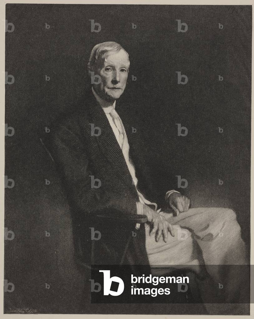 Portrait of John D. Rockefeller, print made by Timothy Cole, 1921 (wood engraving)