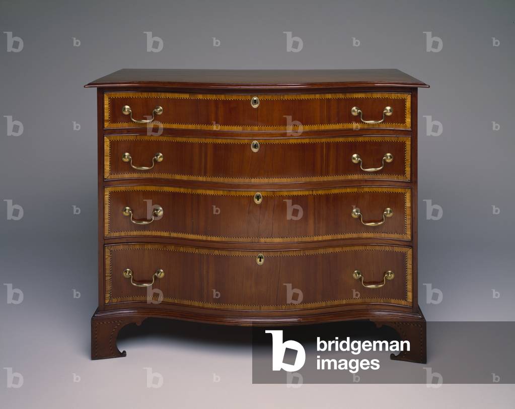 Chest of drawers, 1790-1805 (cherry, southern yellow pine, yellow poplar, eastern white pine, chestnut & possibly ash)