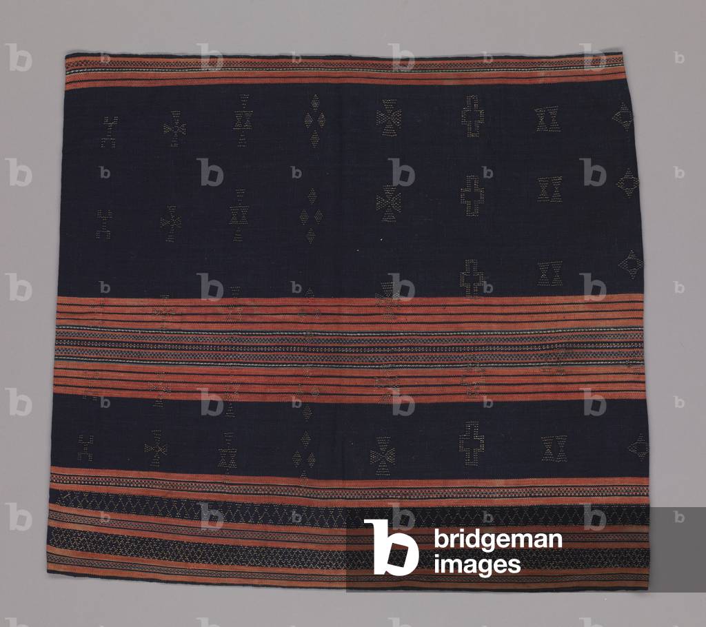 Woman's tubular skirt, Early 20th century (cotton and metal beads; warp-faced plain weave with warp stripes and beadwork (weft-strung beads))