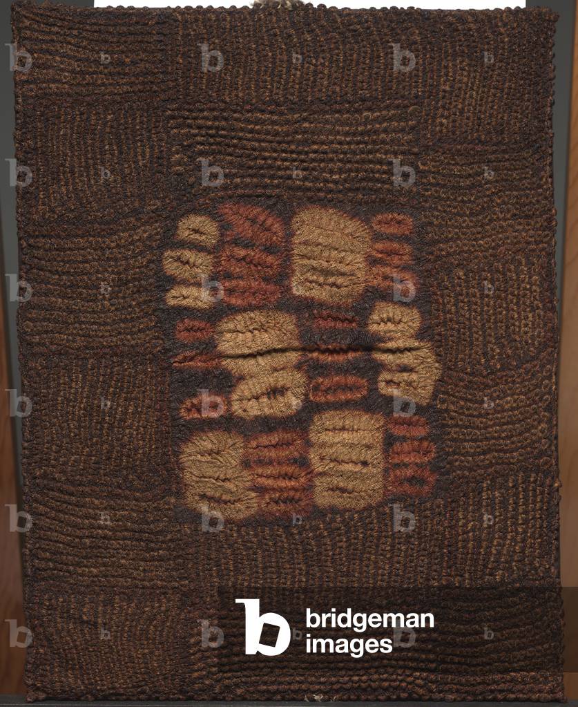 Prestige panel, first half of the 20th century (palm leaf fiber (raffia) and fur)