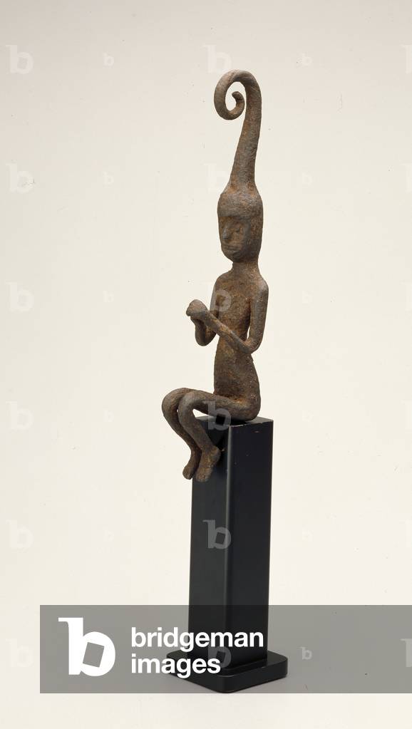 Seated figure, 19th-early 20th century (forged iron)