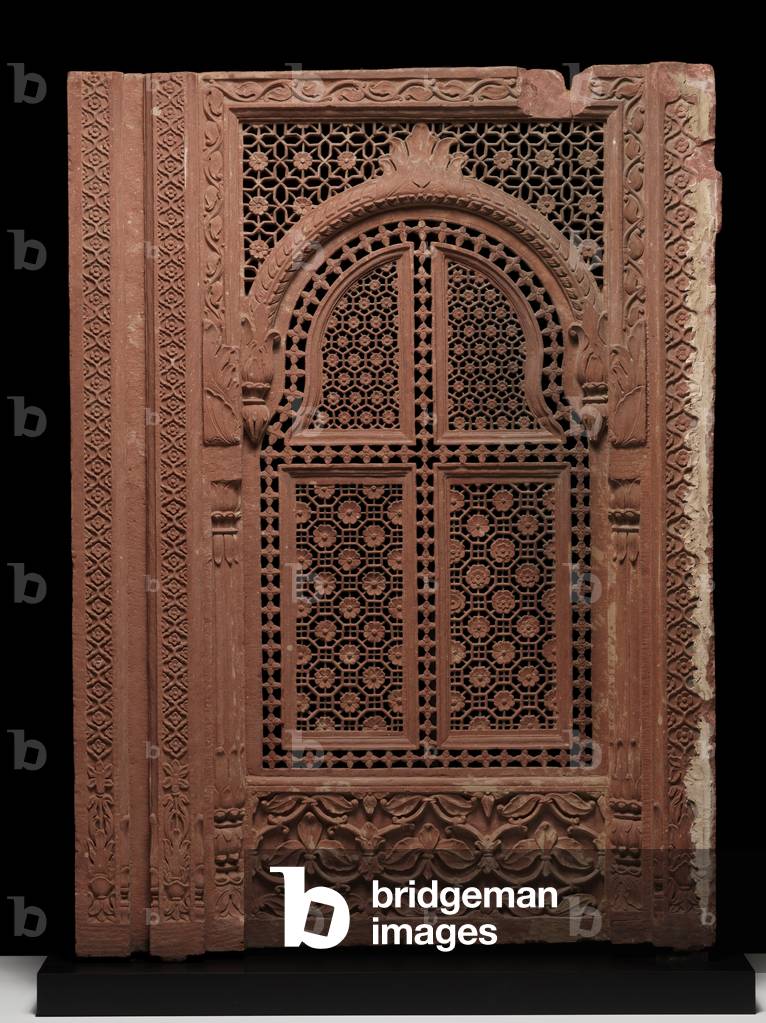 Pair of Jali screens, c.18th century (sandstone)