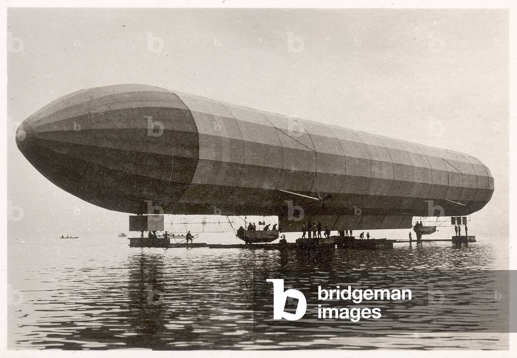 The Zeppelin LZ2, Friedrichshafen, 1905 (b/w photo)