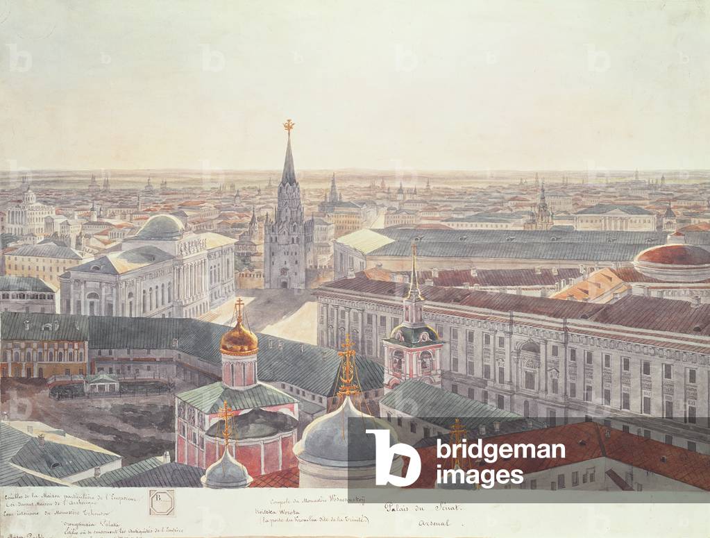 Immagine di Disegno "Panorama di Mosca", 1819 di Gadolle
