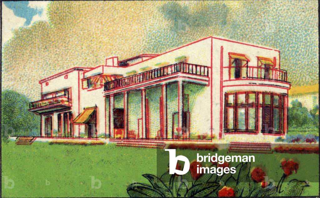 Asia, Japan: Embassy of France in Tokyo. 1936 (chromo)