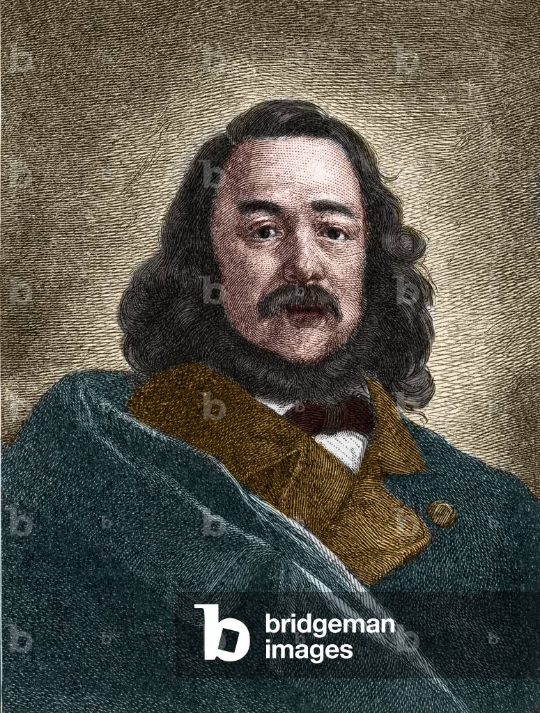 Portrait of Ferdinand Freiligrath (1810-1876) German writer.