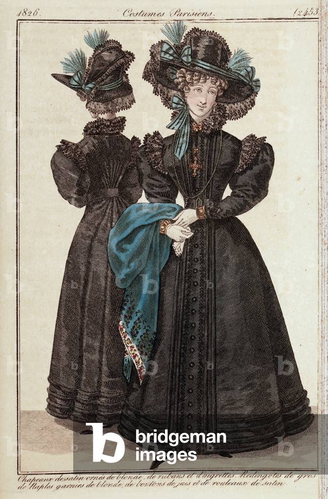 Fashion, France, 19th century - Women's Fashion - Ladies and Fashion Journal, Parisian Costumes, 1826 -