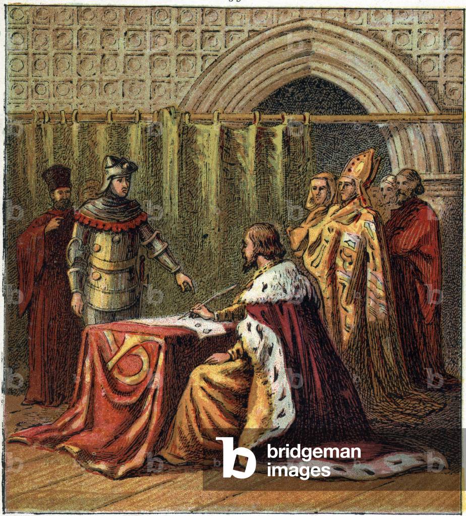 Abdication of King Richard II of England (1367-1400) in 1399 (chromo)