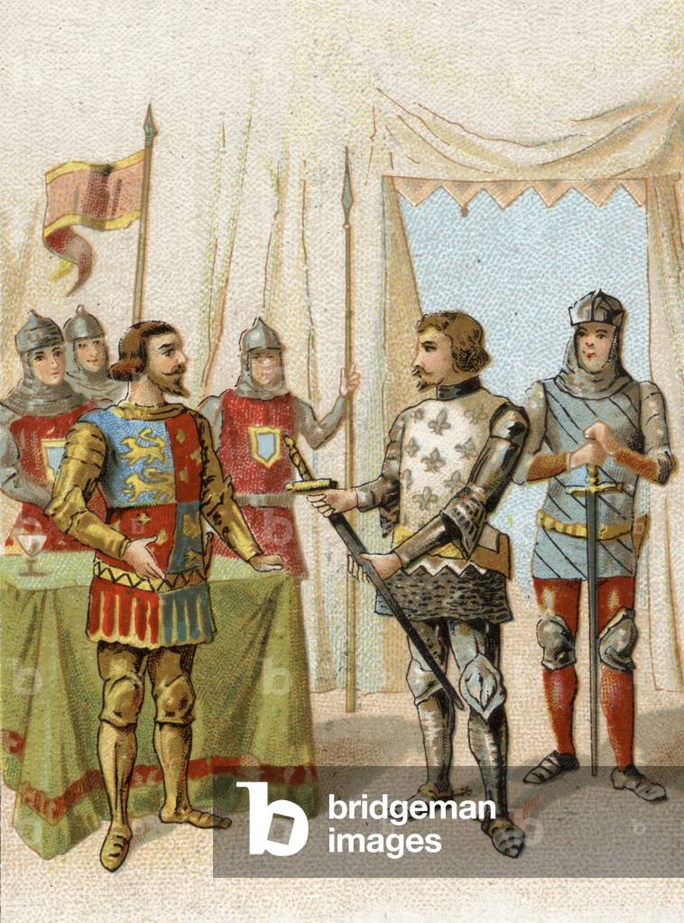 John II the Good, King of France becoming a prisoner to the English, instead of his son Charles V escaped.