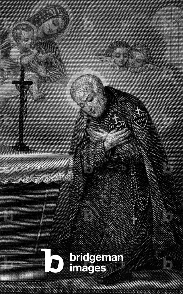 Portrait of Saint Paul of the Cross. Engraving 19th century.