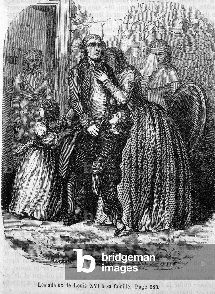 Les fareeux de Louis XVI a sa famille (a Marie Antoinette et Louis XVII).