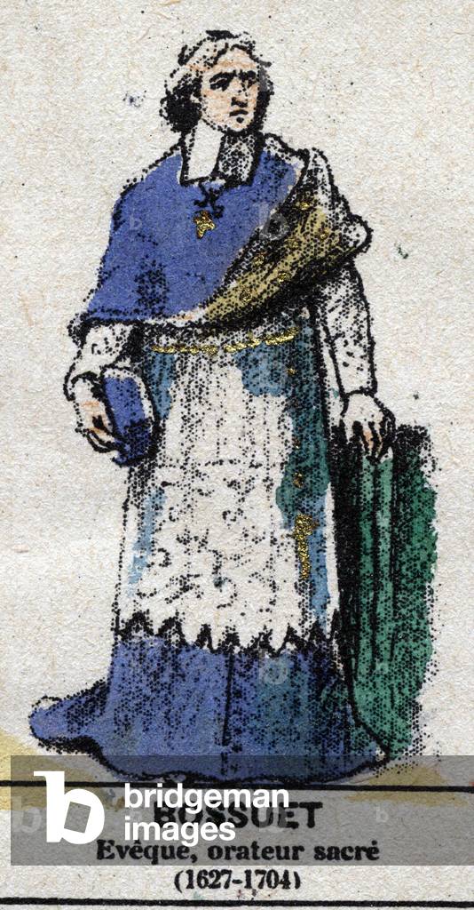 Jacques-Benigne (Jacques Benigne) Bossuet (1627-1704), French writer and prelate, Bishop of Meaux, late 19th century (print)
